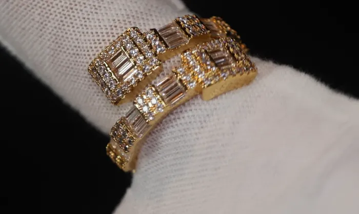 Lab Diamonds London Iced Out Ring Eternity Ring Gold Iced Out Ring Baguette Diamond Eternity Ring Rings