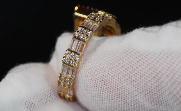 Lab Diamonds London Iced Out Ring Eternity Ring Gold Iced Out Ring Baguette Diamond Eternity Ring Rings
