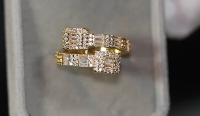 Lab Diamonds London Iced Out Ring Eternity Ring Gold Iced Out Ring Baguette Diamond Eternity Ring Rings