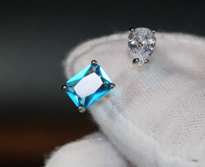 Lab Diamonds London Rings Aquamarine Blue Diamond Ring
