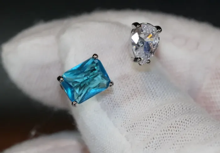 Lab Diamonds London Rings Aquamarine Blue Diamond Ring