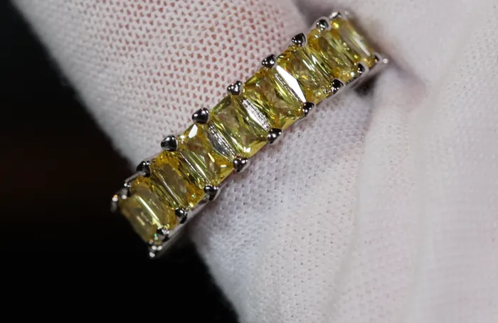 Lab Diamonds London Rings Eternity Ring Yellow Diamond Ring Yellow Diamond Engagement Rings Canary Yellow Diamond Ring Baguette Ring Womens Engagement Ring