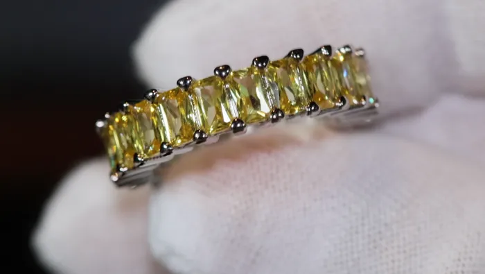 Lab Diamonds London Rings Eternity Ring Yellow Diamond Ring Yellow Diamond Engagement Rings Canary Yellow Diamond Ring Baguette Ring Womens Engagement Ring