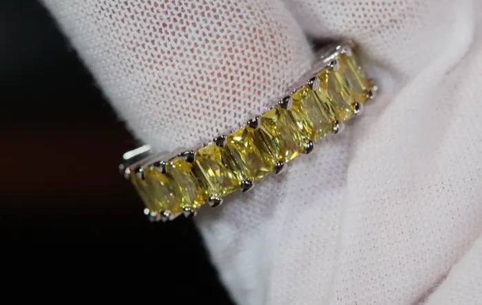Lab Diamonds London Rings Eternity Ring Yellow Diamond Ring Yellow Diamond Engagement Rings Canary Yellow Diamond Ring Baguette Ring Womens Engagement Ring