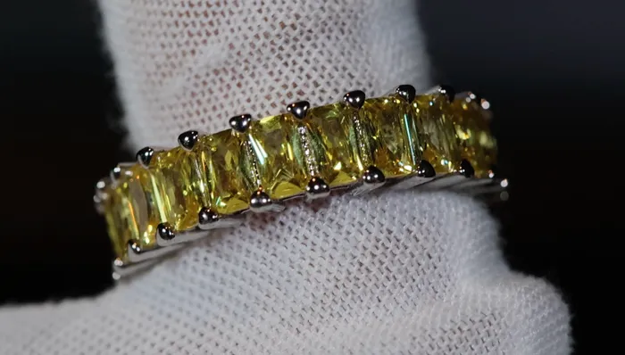Lab Diamonds London Rings Eternity Ring Yellow Diamond Ring Yellow Diamond Engagement Rings Canary Yellow Diamond Ring Baguette Ring Womens Engagement Ring