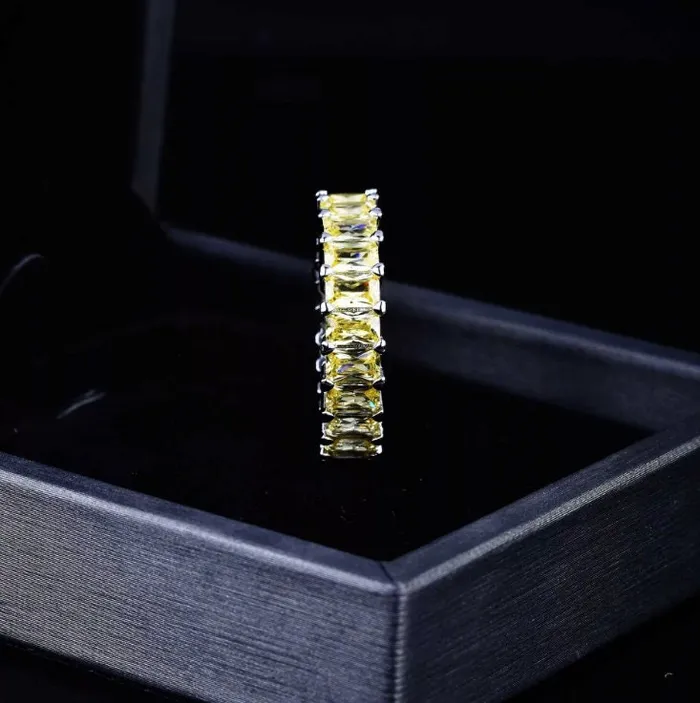 Lab Diamonds London Rings Eternity Ring Yellow Diamond Ring Yellow Diamond Engagement Rings Canary Yellow Diamond Ring Baguette Ring Womens Engagement Ring