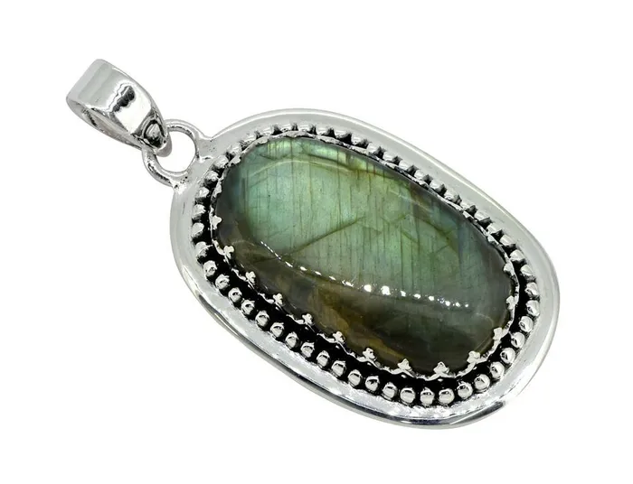 Labradorite Solid 925 Sterling Silver Pendant Silver Jewelry 1 34 YoTreasure Necklaces
