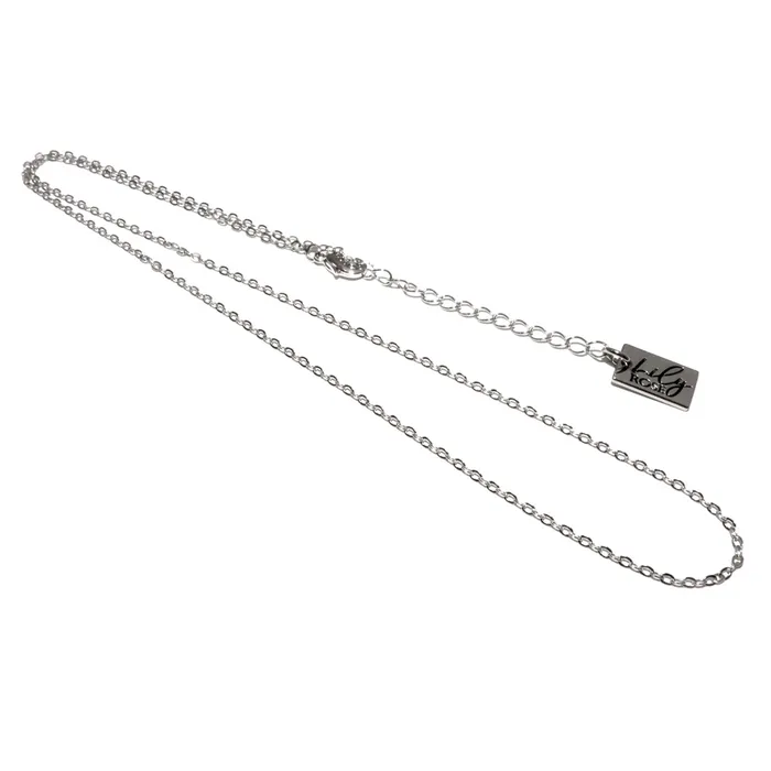 Lily Rose Jewelry Necklaces White Gold Vermeil 15mm Oval Standard Chain Necklace