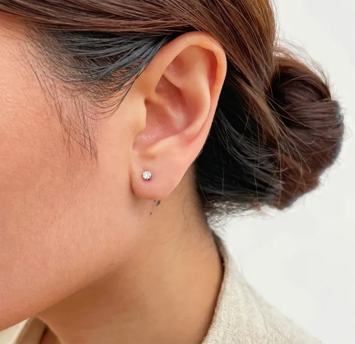 MAI DSIRE Earrings AVA SILVER CZ DIAMOND STUD EARRINGS