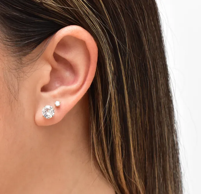 MAI DSIRE Earrings AVA SILVER CZ DIAMOND STUD EARRINGS
