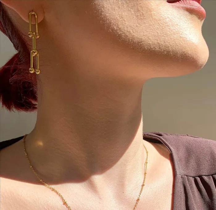 Mai Dsire FLORENCE GOLD HARDWARE CHAIN EARRINGS Earrings