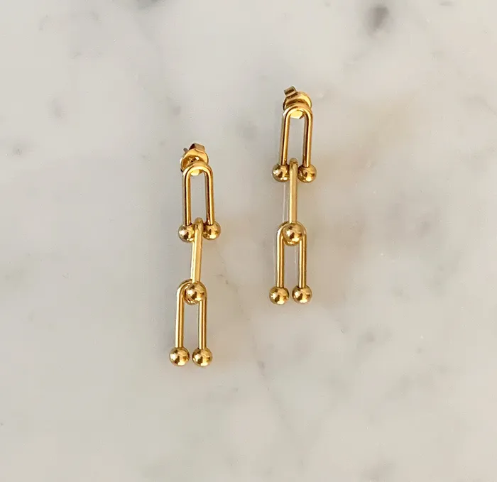 Mai Dsire FLORENCE GOLD HARDWARE CHAIN EARRINGS Earrings
