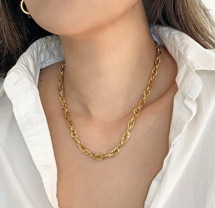 Mai Dsire Necklaces GEMMA GOLD ROPE CHAIN NECKLACE