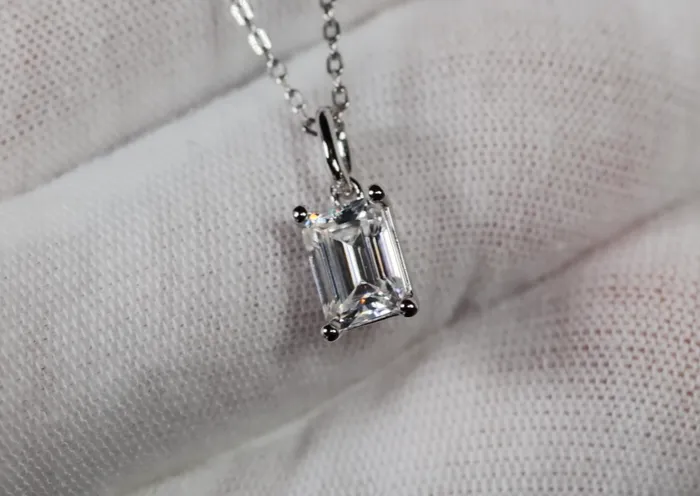 Moissanite Diamond Pendant Womens Moissanite Diamond Necklace Lab Diamonds London Necklaces