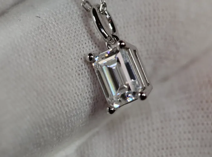 Moissanite Diamond Pendant Womens Moissanite Diamond Necklace Lab Diamonds London Necklaces