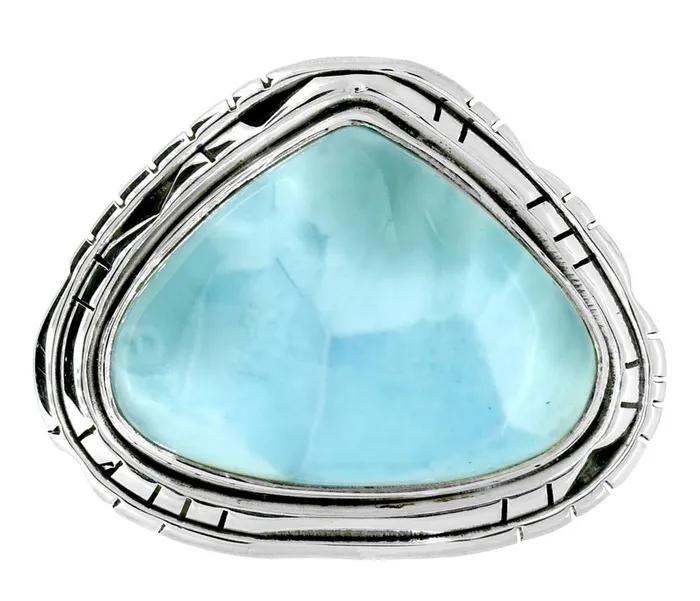 Natural Larimar 925 Sterling Silver Gemstone Ring YoTreasure Rings