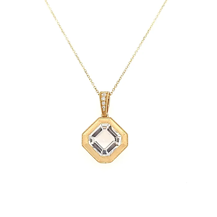 Necklaces Bassali Matte White Quartz Necklace I5937