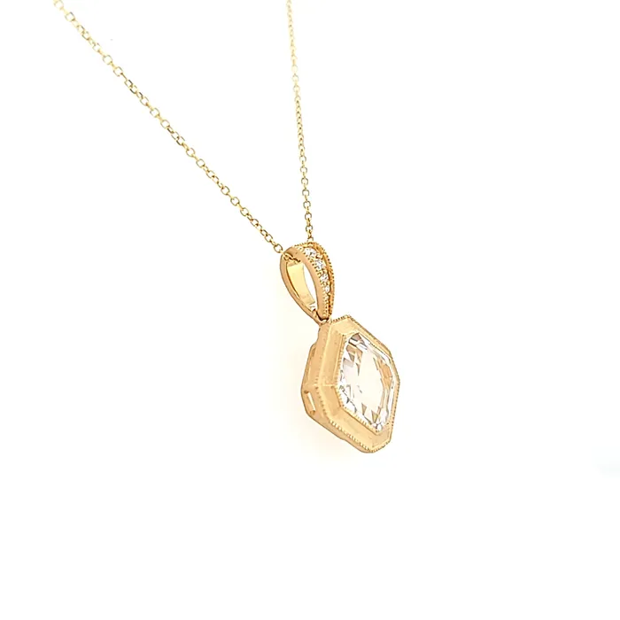 Necklaces Bassali Matte White Quartz Necklace I5937