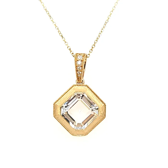 Necklaces Bassali Matte White Quartz Necklace I5937