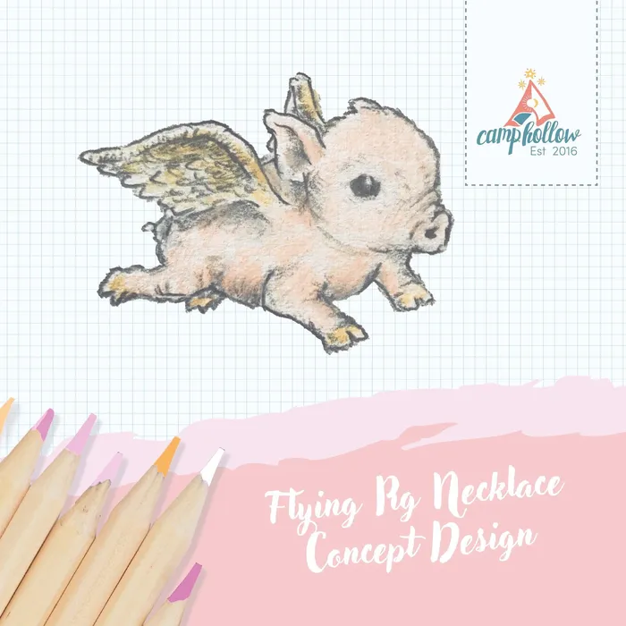 Necklaces Camp Hollow Flying Pig Necklace Necklaces Camp Hollow Flying Pig Necklace