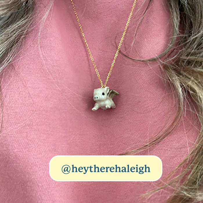 Necklaces Camp Hollow Flying Pig Necklace Necklaces Camp Hollow Flying Pig Necklace