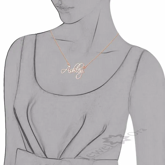 Necklaces customjewelryan Personalized Womens 925 Sterling Silver Necklace with Custom Nameplate Pendant Christmas Gift Jewelry