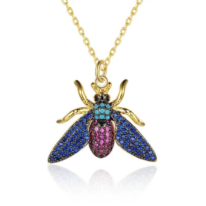 Necklaces customjewelryan Unique Fashion Insect Jewelry Necklace with Lovely Bee Pendant for Women Trendy Jewelry Accessories Necklaces customjewelryan Unique Fashion Insect Jewelry Necklace with Lovely Bee Pendant for Women Trendy Jewelry Accessories