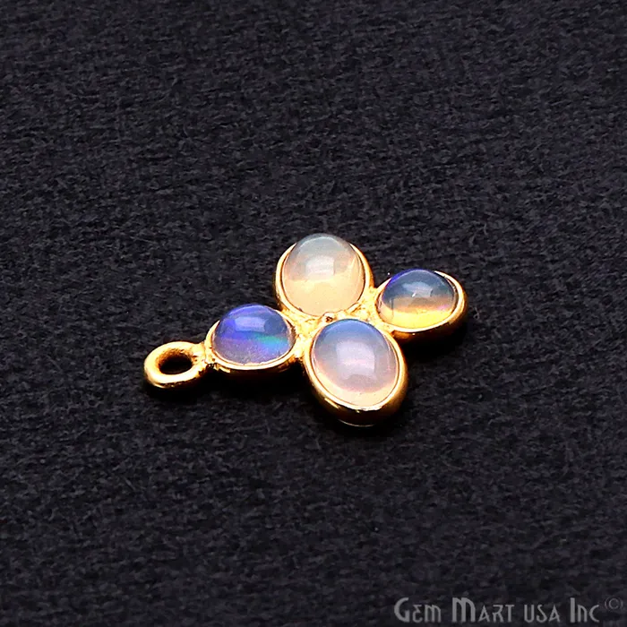 Necklaces GemmartUSA DIY Ethiopian Opal October Birthstone 16x13mm Chandelier Finding Component Pick Plating 13096
