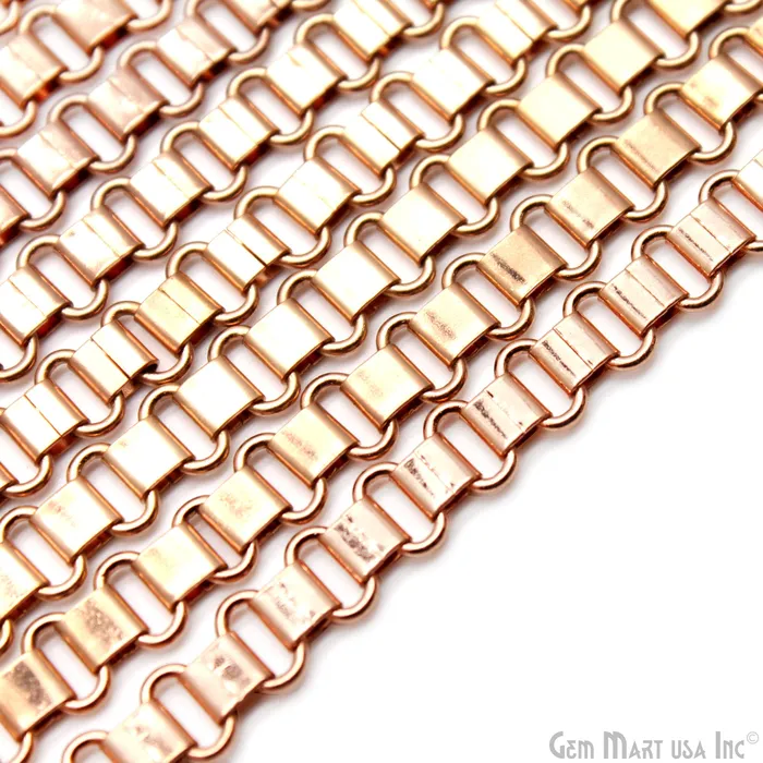 Necklaces GemMartUSA Egyptian Rose Oval 8x4mm Gold Plated Finding Link Chain Necklaces GemMartUSA Egyptian Rose Oval 8x4mm Gold Plated Finding Link Chain