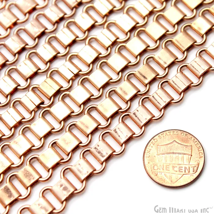 Necklaces GemMartUSA Egyptian Rose Oval 8x4mm Gold Plated Finding Link Chain Necklaces GemMartUSA Egyptian Rose Oval 8x4mm Gold Plated Finding Link Chain