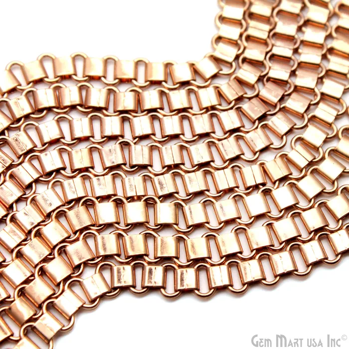 Necklaces GemMartUSA Egyptian Rose Oval 8x4mm Gold Plated Finding Link Chain Necklaces GemMartUSA Egyptian Rose Oval 8x4mm Gold Plated Finding Link Chain