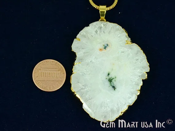 Necklaces GemMartUSA One Of A Kind Druzy 43x62mm Gold Electroplated Single Bail 18 Inch Necklace Chain Pendant Necklaces GemMartUSA One Of A Kind Druzy 43x62mm Gold Electroplated Single Bail 18 Inch Necklace Chain Pendant