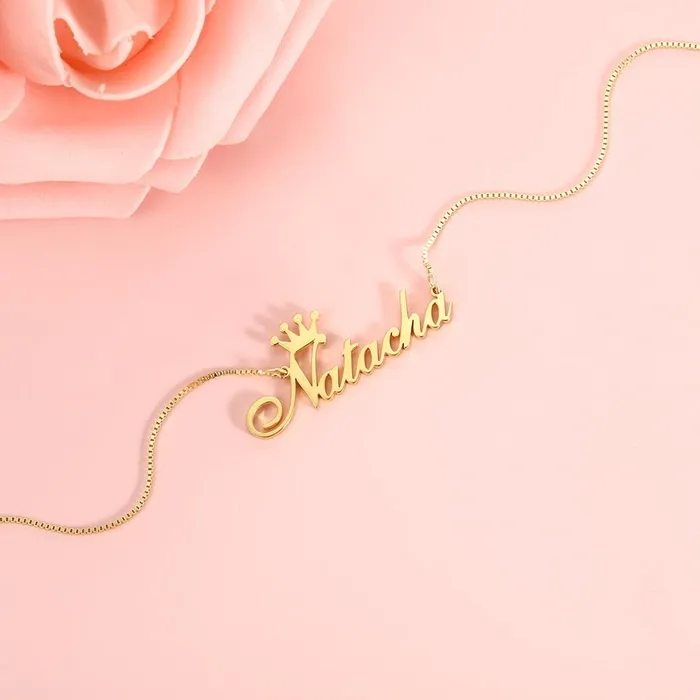 Necklaces Personalized Womens 925 Sterling Necklace with Engrave Nameplate Pendant 3 Color Options Classic Gift for Women customjewelryan