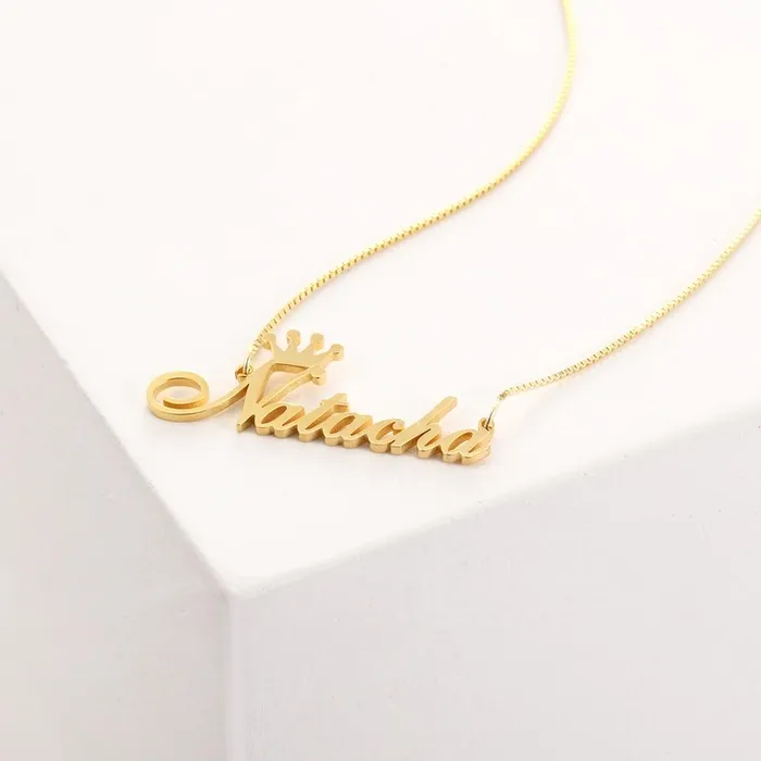 Necklaces Personalized Womens 925 Sterling Necklace with Engrave Nameplate Pendant 3 Color Options Classic Gift for Women customjewelryan