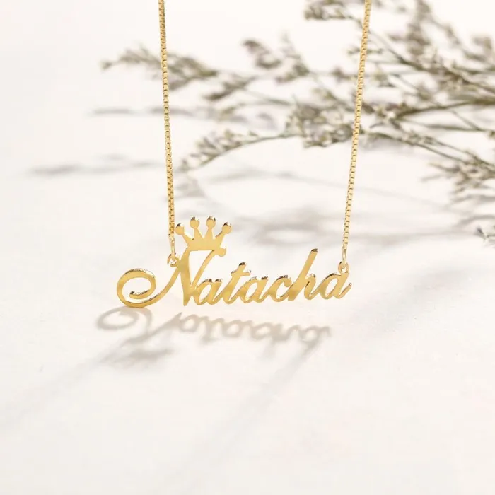 Necklaces Personalized Womens 925 Sterling Necklace with Engrave Nameplate Pendant 3 Color Options Classic Gift for Women customjewelryan