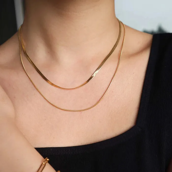 Necklaces The Essential Herringbone Necklace Layering Set Ideaure Jewelry