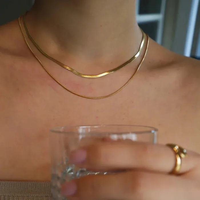 Necklaces The Essential Herringbone Necklace Layering Set Ideaure Jewelry