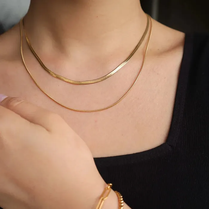 Necklaces The Essential Herringbone Necklace Layering Set Ideaure Jewelry