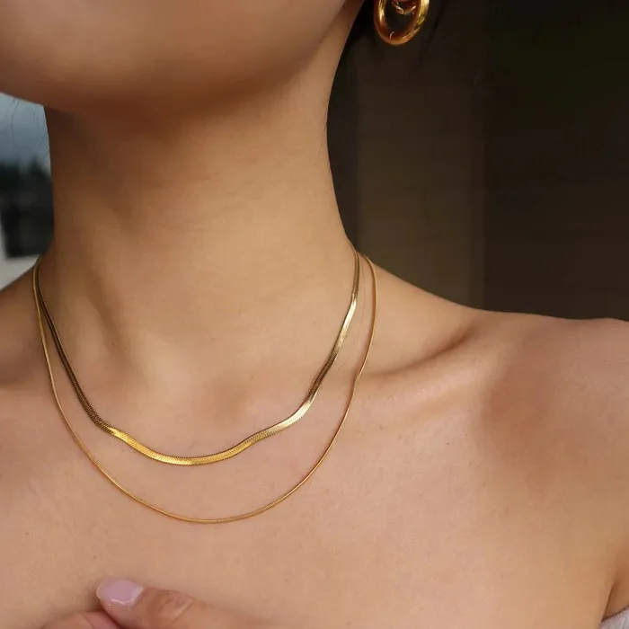 Necklaces The Essential Herringbone Necklace Layering Set Ideaure Jewelry