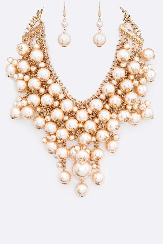 Necklaces Thousand Pearls Statement Necklace Set LA Jewelry Plaza