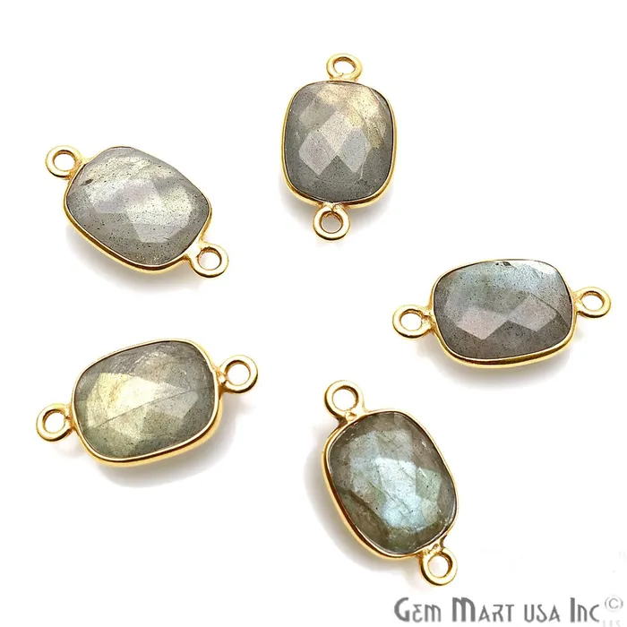 Octagon 9x11mm Double Bail Gold Bezel Gemstone Connector GemMartUSA PreStyled Sets Octagon 9x11mm Double Bail Gold Bezel Gemstone Connector GemMartUSA PreStyled Sets