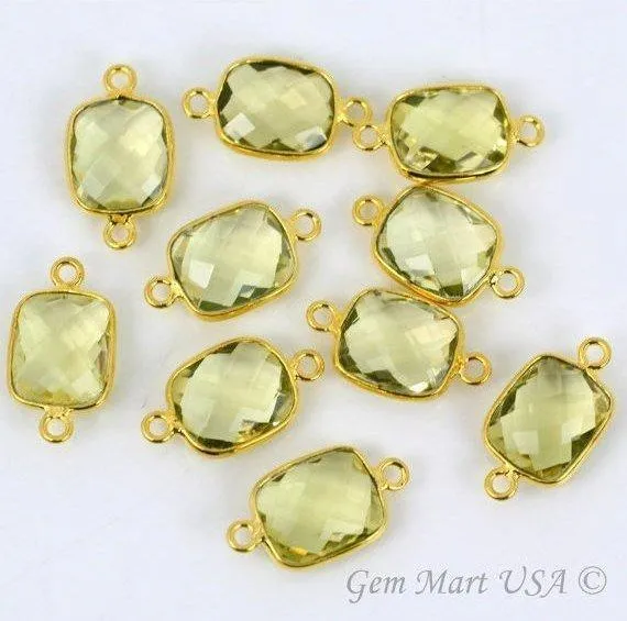 Octagon 9x11mm Double Bail Gold Bezel Gemstone Connector GemMartUSA PreStyled Sets Octagon 9x11mm Double Bail Gold Bezel Gemstone Connector GemMartUSA PreStyled Sets