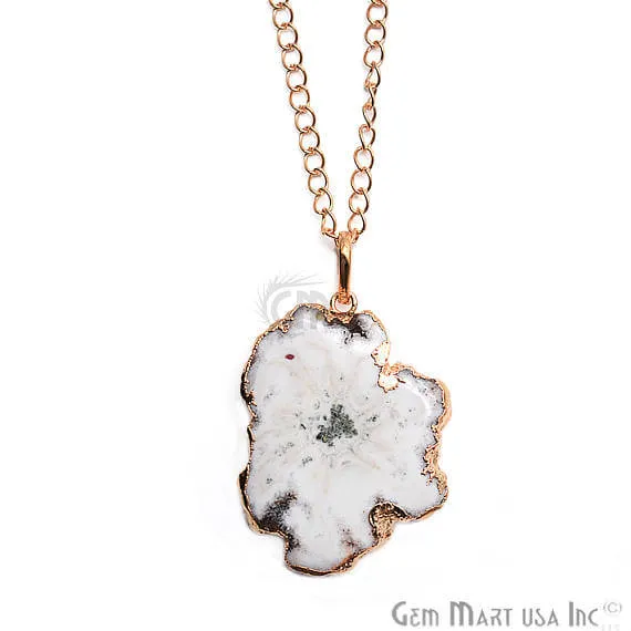 One Of A Kind Solar Druzy 45X31mm Gold Electroplated Single Bail 24 Inch Necklace Chain Pendant GemMartUSA Necklaces One Of A Kind Solar Druzy 45X31mm Gold Electroplated Single Bail 24 Inch Necklace Chain Pendant GemMartUSA Necklaces