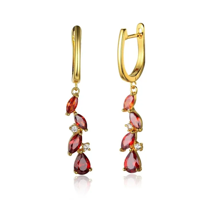 Personalized Jewel Red Cubic Zirconia Long Drop Earring Fashion Party Jewelry Earrings For Women Best Gift For Her Earrings Personalized Jewel Red Cubic Zirconia Long Drop Earring Fashion Party Jewelry Earrings For Women Best Gift For Her Earrings