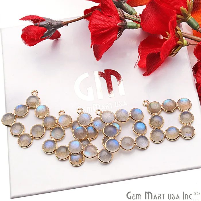PreStyled Sets DIY Labradorite Gold Plated 30x22mm Square Chandelier Finding Component GemmartUSA