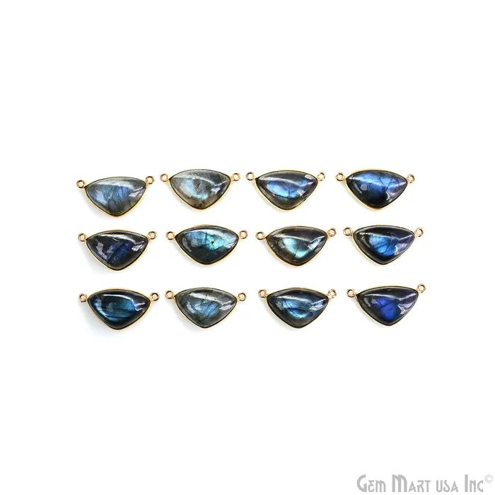 PreStyled Sets Flashy Labradorite 29x14mm Triangle Cabochon Gold Double Bail Gemstone Connector GemmartUSA PreStyled Sets Flashy Labradorite 29x14mm Triangle Cabochon Gold Double Bail Gemstone Connector GemmartUSA