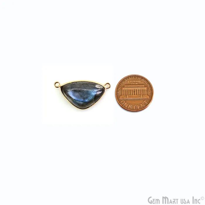 PreStyled Sets Flashy Labradorite 29x14mm Triangle Cabochon Gold Double Bail Gemstone Connector GemmartUSA PreStyled Sets Flashy Labradorite 29x14mm Triangle Cabochon Gold Double Bail Gemstone Connector GemmartUSA
