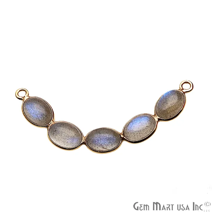 PreStyled Sets GemmartUSA DIY Labradorite Gold Plated 39x8mm Smiley Chandelier Finding Component