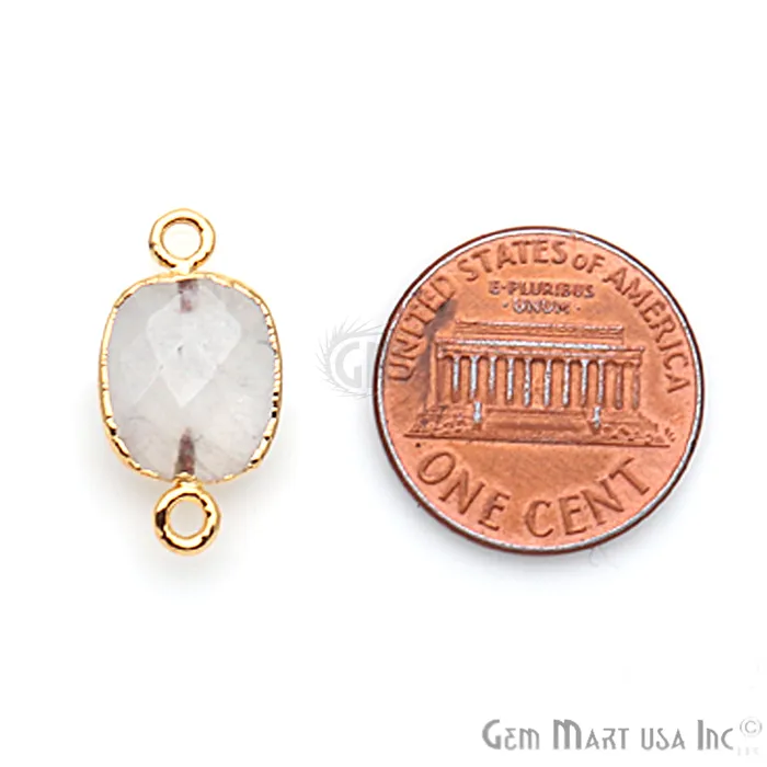 PreStyled Sets GemMartUSA Rainbow Moonstone 10x12mm Octagon Gold Electroplated Gemstone Connector PreStyled Sets GemMartUSA Rainbow Moonstone 10x12mm Octagon Gold Electroplated Gemstone Connector