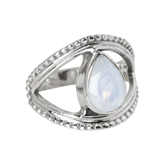Rainbow Moonstone Ring 925 Sterling Silver Gemstone Jewelry YoTreasure Rings